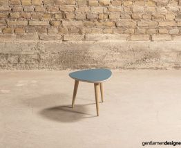Table basse classique avec un plateau stratifié bleu (60x40)