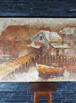 Grand tableau impressionniste d'Edward Barton
