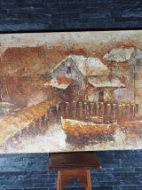 Grand tableau impressionniste d'Edward Barton