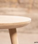 Table basse haricot sur-mesure, avec 3 pieds en chêne massif