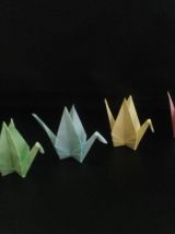100 grues origami couleurs pastel, mariage, fête, baptême, d