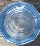 Vase en verre transparent bleu