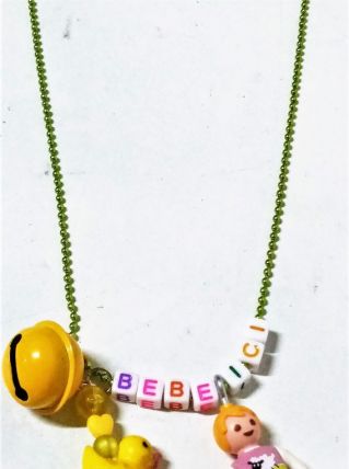 Collier Bola de grossesse bébé Playmobil, canard jaune