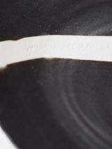 Set de 4 assiettes noires et blanches- Fabienne Jouvin
