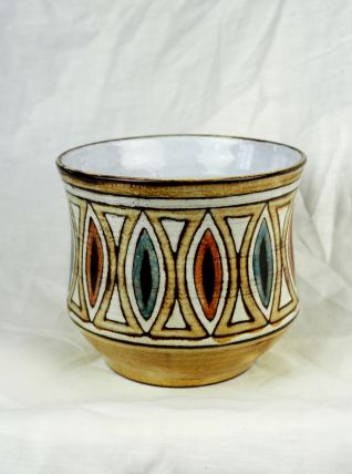 Vase à décor géométrique - JC Malarmey Vallauris