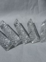 6 porte-couteaux en cristal taillé