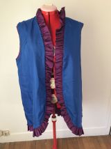 Gilet soie réversible Vintage