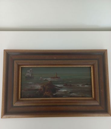 Peinture sur bois 3 mats en pointe du raz 