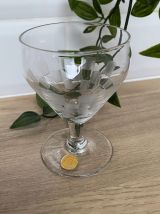 Set de 6 verres à vin gravés