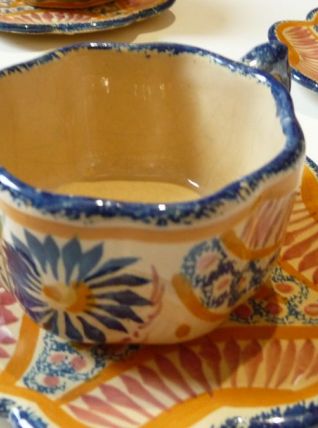 Service à café 4 tasses/ sous tasses Henriot