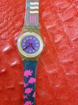 Montre SWATCH 1990 RARE GB 718E  BLUE NEPTUNE 