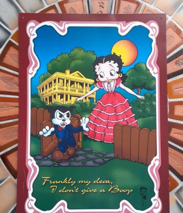 Plaque en tôle Betty Boop.