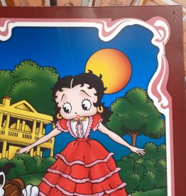 Plaque en tôle Betty Boop.