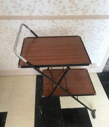 Desserte roulante  vintage 70