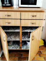 Buffet bas cuisine 2portes 4 tiroirs  formica 