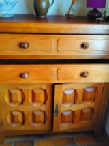 Meuble bas chêne 2portes 2tiroirs