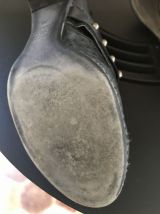 Babies en cuir gris anthracite pointure 38