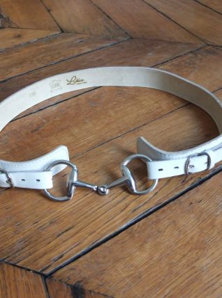Ceinture Lutèce en cuir blanc