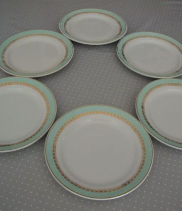  6 Assiettes à dessert LUNEVILLE Modèle Leda
