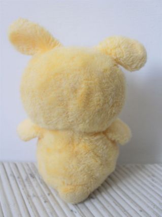 Doudou Peluche Lapin Jaune  poisson vintage