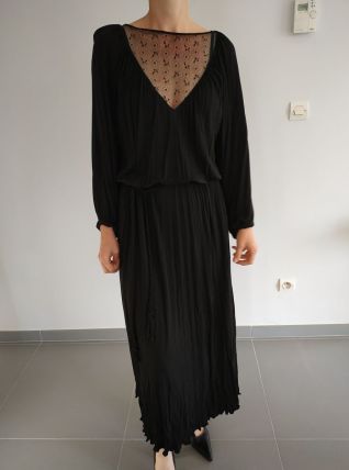 Robe ancienne noire dentelle 