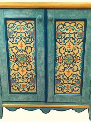 BAHUT 2 portes 1 étagère