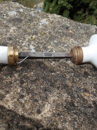 POIGNEE DE PORTE ANCIENNE VINTAGE PORCELAINE QUASI NEUF
