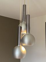 Suspension cascade en inox brossé. 1970.