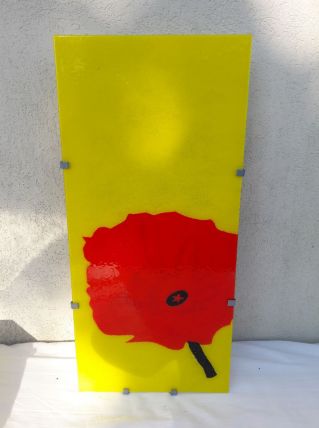 Paire d'appliques coquelicot