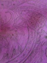 Tunique haut mousseline de soie transparent violet fait main