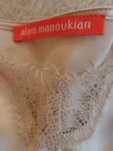 Manoukian top soie satin et dentelle vintage neuf