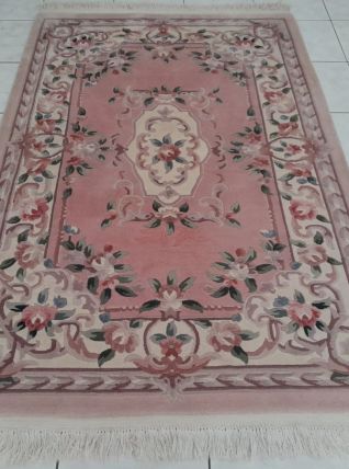 Tapis Chinois style Aubusson fait main 186x123cm