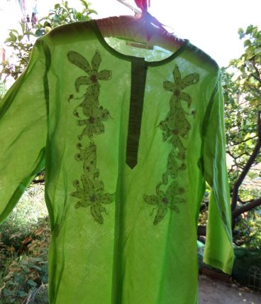Tunique chemise Tunisienne neuf vintage  voile de coton 