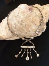 collier berbère bijoux en argent massif pendentif amulette 
