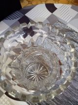  ancien vase en cristal de bohème, animaux de la