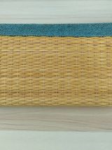 Sac à main Pochette Bohème en Paille Végétale Jonc et tissu 