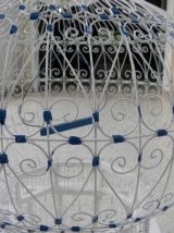 Cage Oiseaux Sidi Bousaid Tunisien Blanc et Bleu