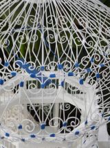 Cage Oiseaux Sidi Bousaid Tunisien Blanc et Bleu