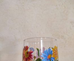 Set de 12 verres Arcoroc motifs floraux