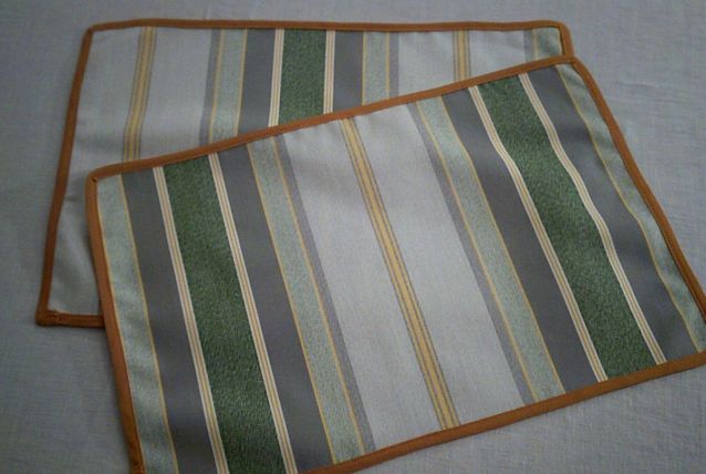 Lot de 2 sets de table en tissu recycle