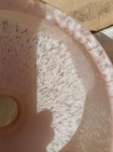Ancien lustre en verre rose 