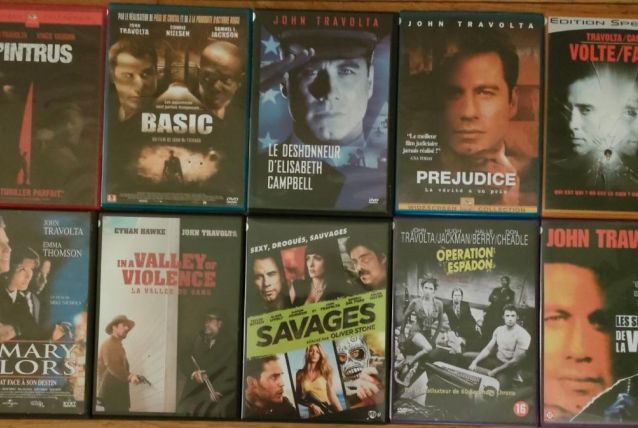 Lot de 10 dvds  John Travolta 