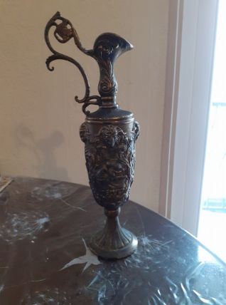 vase etain peltrato 90% anges et beliers hauteur environ 35 