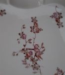 Plateau en porcelaine fleurs émaillées 