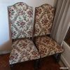 Lot de deux chaises vintage tapissées bois