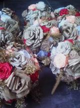 LOT DE 7 BOUQUETS VINTAGE