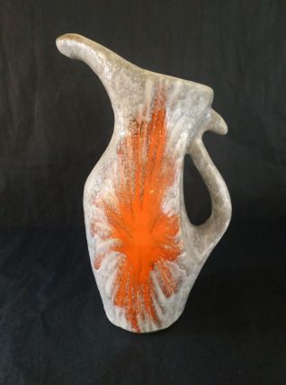 Cruche en grès flammé