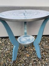 Table ronde tripode années 50 Relookée 