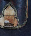 Tête de cheval bois et laiton ancienne