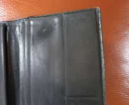 Porte feuille en lézard noir vintage 1960